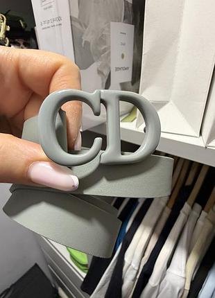 Пояс, ремінь оригінальний сірий dior 75 шкіра