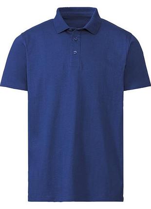 Футболка-поло с планкой на пуговицах для мужчины livergy lyocel (tencel™) 415223 s синий