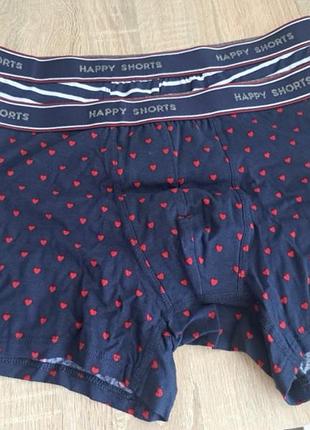 Хлопковые боксерки happy shorts l