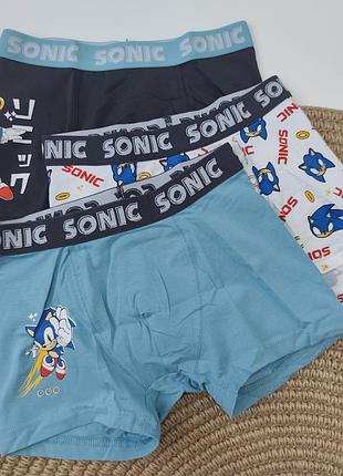 Трусы боксеры для мальчика c&amp;a соник sonic набор 3 шт bs001395 размер 134-140