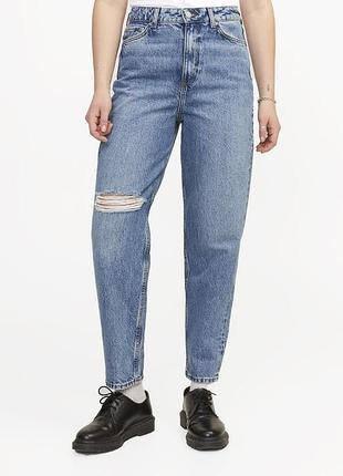 Джинси mom high waist жіночі jjxx блакитні (12345766-17)