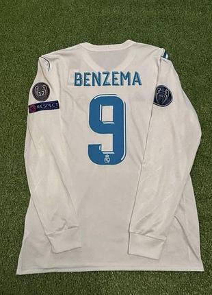 Футболка реал мадрид 2017/18 benzema 9, l довгий рукав