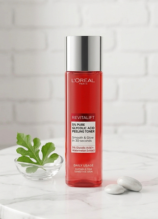 Пілінг-тонік l'oreal paris revitalift для всіх типів шкіри обличчя 180 мл