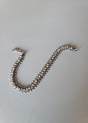 Серебряный браслет 925 проба, этно / балийский стиль, 19 см (13 г) 3