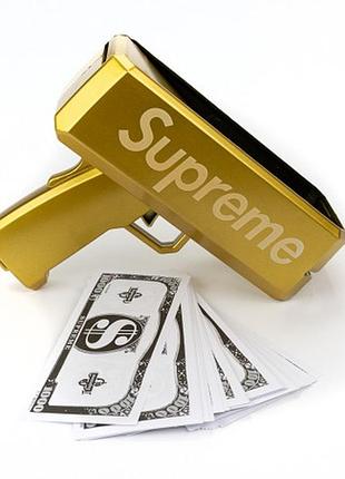 Пістолет для грошей supreme money gun золотий abc
