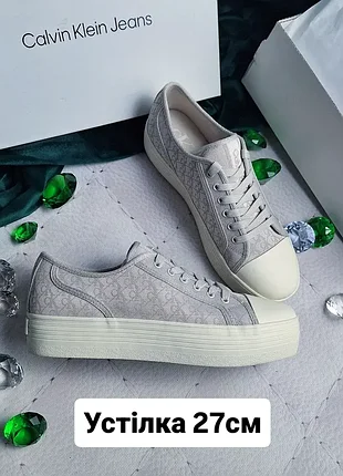Calvin klein jeans оригінал світло-сірі кеди на платформі