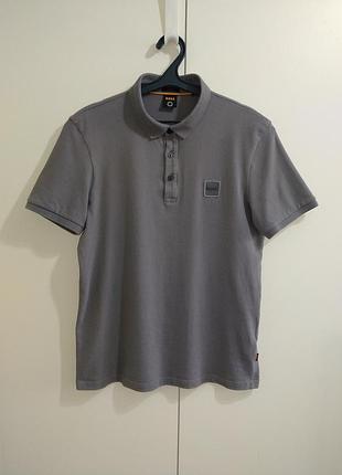 Футболка hugo boss polo хлопок серый цвет tommy hilfiger ralph lauren gant