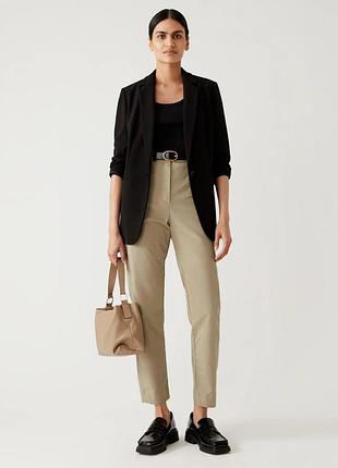 Нові жіночі брюки чінос m&s collection tapered coffee, розмір 18 long