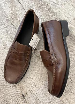 Новые кожаные мужские туфли лоферы 41 р zara
