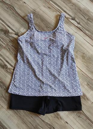 Спортивный слитный купальник-шорты с топом nabaiji l, xl