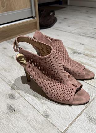 Замшеві босоніжки preppy 40