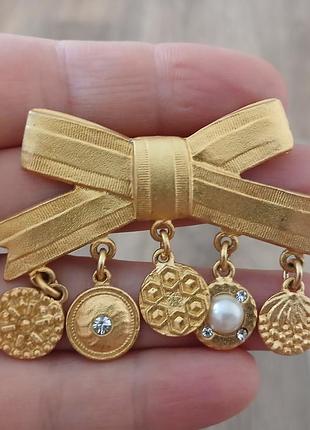 Велика вінтажна брошка з підвісами