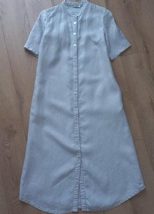 Langora лляна сукня міді 100% linen xs-розмір. україна