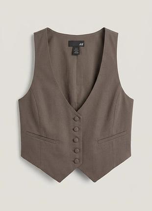 Актуальна трендова жилетка безрукавка h&m uk 6-8 34-36 xs-s 🔥🔥🔥