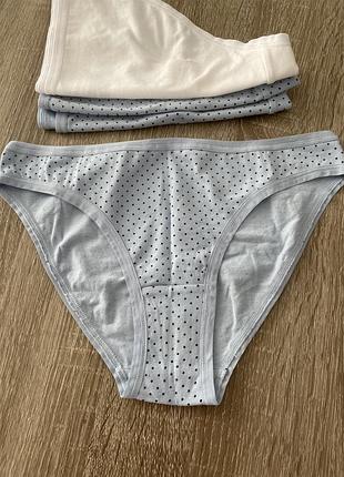 Комплект нових трусиків жіночих, в комплекті троє трусиків / cotton 95%/ esmara