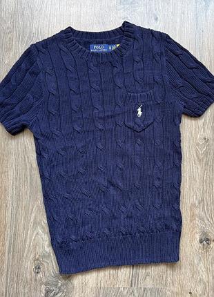 Футболка кофта з коротким рукавом в’язана ralph lauren