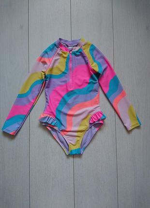 Купальник слитный длинный рукав на 5-6 лет