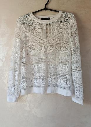 Нежный кружевной свитшот m&amp;s collection