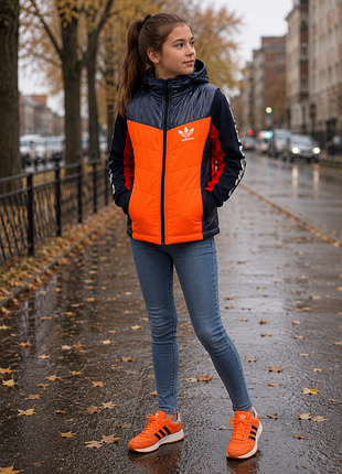 Р. 42–44 (xs–s) жилетка оранжевая утепленная унисекс для подростка adidas
