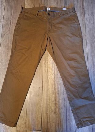 Брюки брюки gap slim stretch chinos palomino brown, размер 40/30