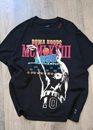 Винтажная футболка puma hoops