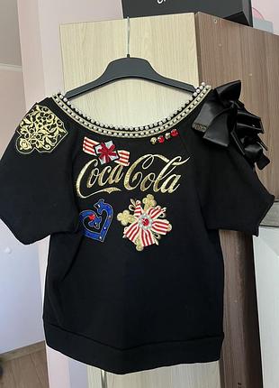 Топ світшот pinko x coca-cola , бавовна . розмір m