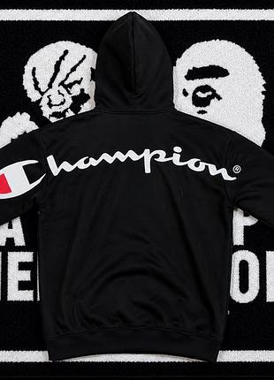 Худі champion чорне з капюшоном | жіноче та чоловіче худі oversize