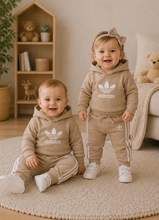 Оригінальний костюм adidas штани без утеплення худі дитячий спортивний костюм