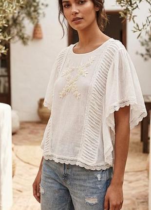 Топ женский расшитый бисером zara m-l