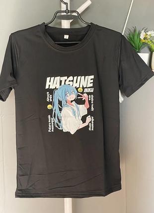 Футболка з принтом японського віртуального поп-ідола хацуне міку (hatsune miku), р.,-150