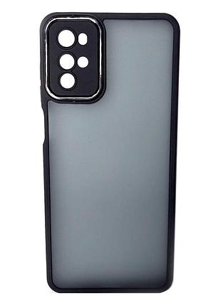 Чехол fiji lens для motorola g22 бампер матовый с защитой блока камер black
