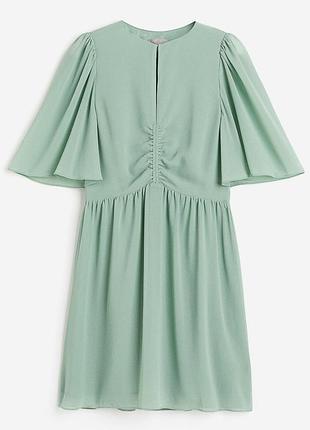 Новое мятное платье h&amp;m, p. xl, нежное пастельное платье до колена