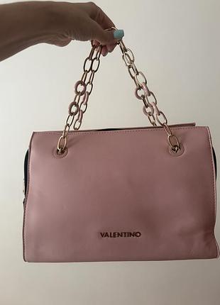 Оригінальна сумка valentino bags (пудрово-рожевий колір)