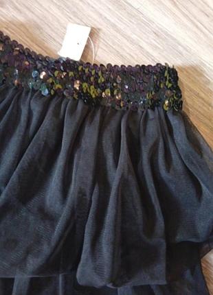 Нова чорна,  пишна, міні спідничка з  фатину  ichi, l