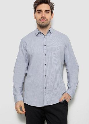 Рубашка мужская в полоску, цвет серый, 186r6918-7