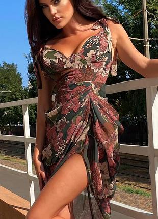 Распродажа платье prettylittlething миди драпировка