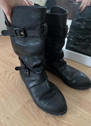Чоботи зимові шкіряні