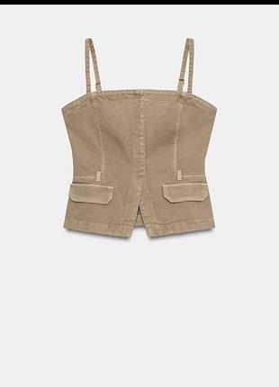 Класний джинсовий топ zara  новий