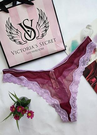 Трусики в сіточку стрінги victoria's secret l xl 42 44