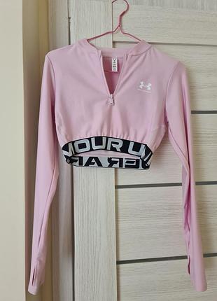 Топ розовый under armour с длинными рукавами, размер xs