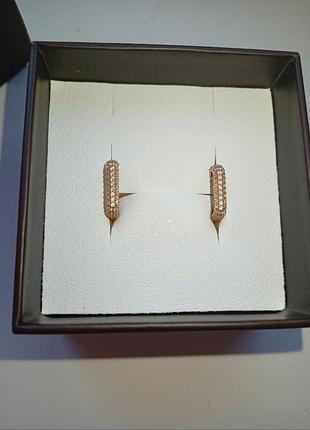 Золотые серьги из желтого золота 585 проба, вес 2.35 (состояние идеальное)