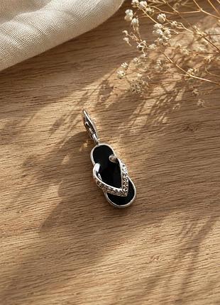 Серебряный шарм подвеска thomas sabo 925 проба кулон вьетнамок шлёпанец тапок подвеска на браслет цепочку