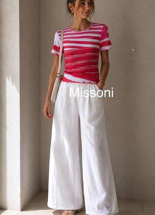 Жіноча легка футболка missoni з віскози і бавовни