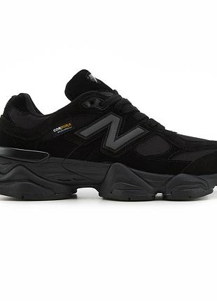 Черные кроссовки унисекс new balance 9060 black cordura gore-tex winter termo x нью беланс 44