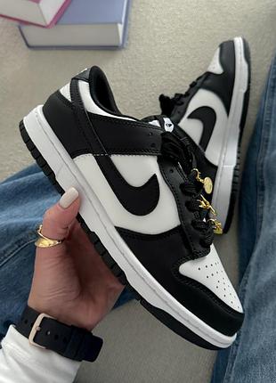 Женские черные кроссовки nike sb dunk low black white х данк 36