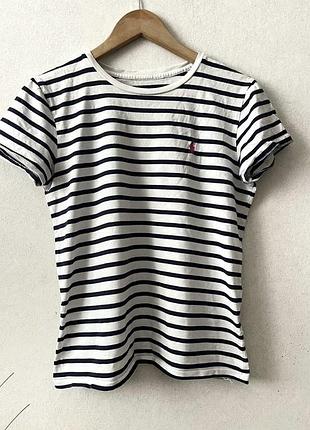 Котонова футболка у смужку polo ralph lauren