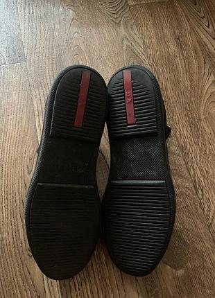 Чорні високі кросівки prada 9