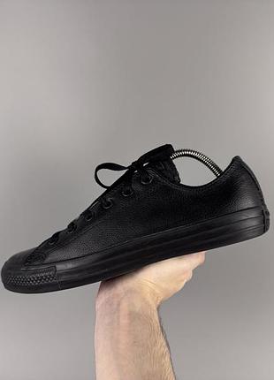 Розмір 42 26.5 см чоловічі шкіряні кеди converse chuck taylor all star ox black monochrome