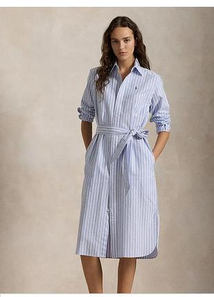 Хлопковое платье-рубашка/туника в полоску gina collection, р. 36 (s).