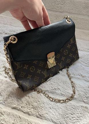 Louis vuitton pallas chain monogram france женская сумка кожаная